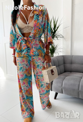 Комплект панталон с кимоно     , снимка 2 - Комплекти - 45068966