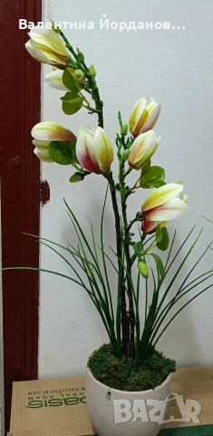 реалистични изкуствени магнолии , снимка 2 - Декорация за дома - 52892719