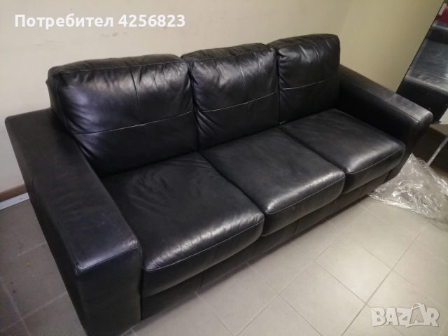 Червен кожен - екокожа офисен диван, снимка 3 - Дивани и мека мебел - 51832072