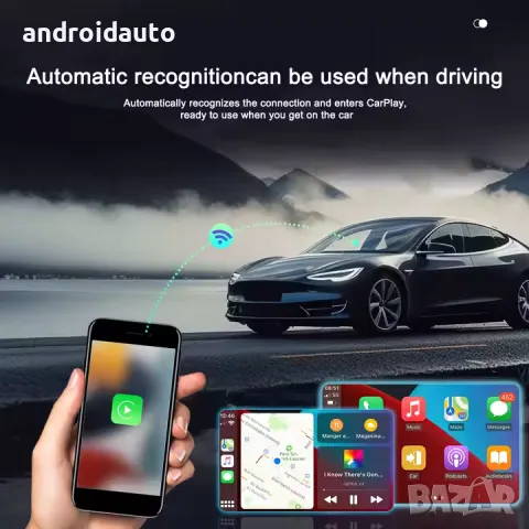 Безжичен Android Auto и Apple Carplay Usb Adapter, снимка 6 - Аксесоари и консумативи - 48867011