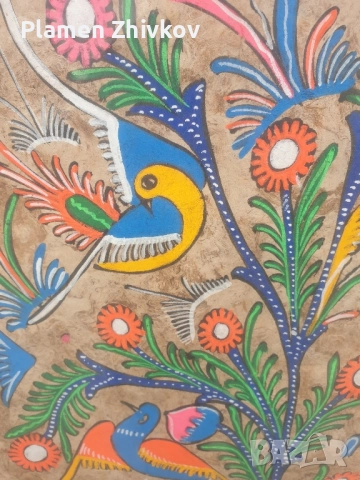 рамкирана картина под стъкло с акрилни бои, снимка 3 - Картини - 52332637