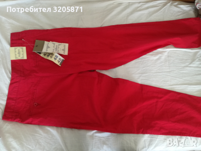 Червен мъжки панталон, снимка 2 - Панталони - 44986789