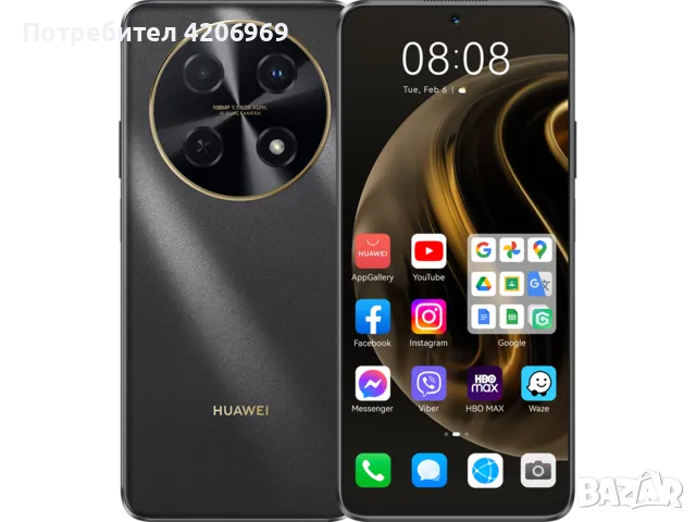 Huawei nova 12i Black, снимка 1 - Huawei - 47029126