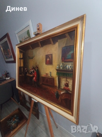 стара маслена картина, снимка 3 - Картини - 52146946