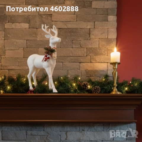 Декоративен Коледен eлен – Златист или бял, с празнични детайли, снимка 5 - Декорация за дома - 52856316