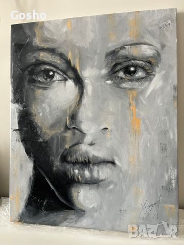 Картина женско лице с маслени бои, снимка 2 - Картини - 46245392