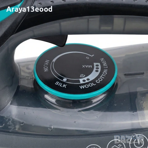 Парна ютия mawaa® SteamPro – 2400W, 350 мл резервоар, керамична плоча, Anti-Calc, снимка 5 - Ютии - 53762458