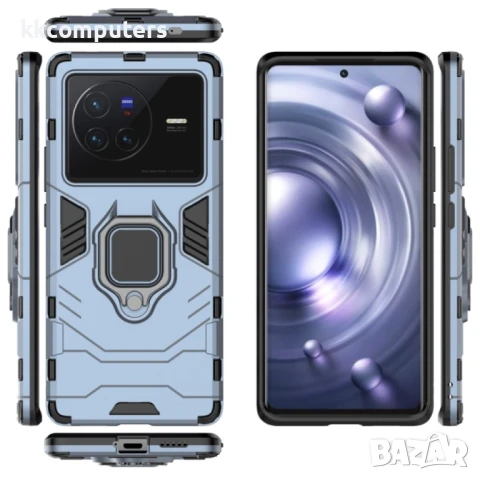vivo X80 5G Удароустойчив Ring Holder Калъф и Протектор, снимка 11 - Калъфи, кейсове - 50741591