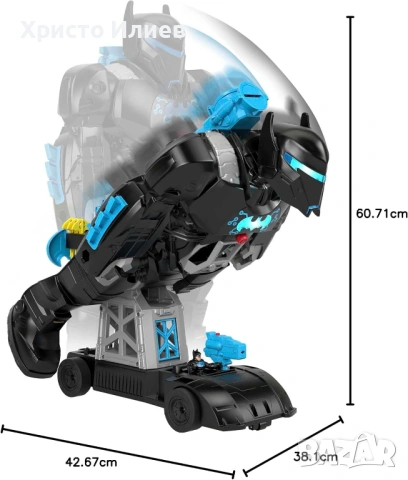 Батман голям робот със светлини и звуци Fisher Price, снимка 4 - Други - 53442539