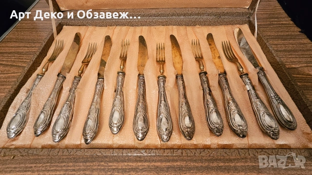 Сребърни десертни прибори, снимка 2 - Прибори за хранене, готвене и сервиране - 54140236