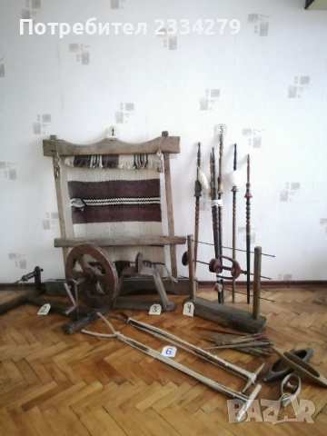 Автентични приспособления за предене и тъкане използвани в миналото. , снимка 2 - Антикварни и старинни предмети - 52307532