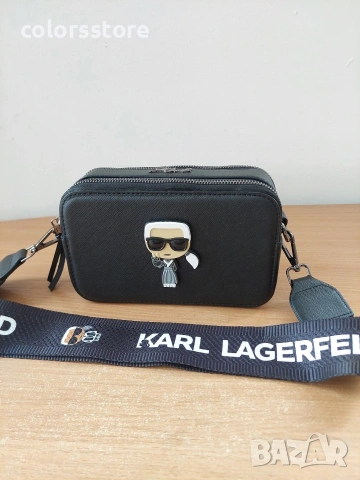 Луксозна Черна чанта Karl Lagerfeld код DS-23SDF, снимка 3 - Чанти - 41595078