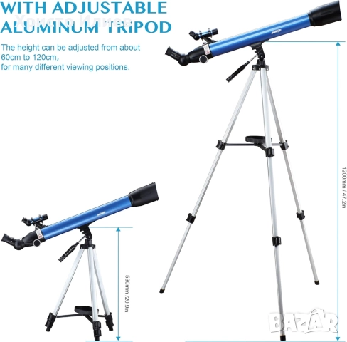 Телескоп AOMEKIE увеличение 234x за възрастни и деца, снимка 3 - Образователни игри - 52545899