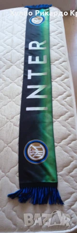 INTER MILANO НОВ MADE IN ITALY двулицев фенски шал Интер Милано 1908, снимка 4 - Футбол - 51387385