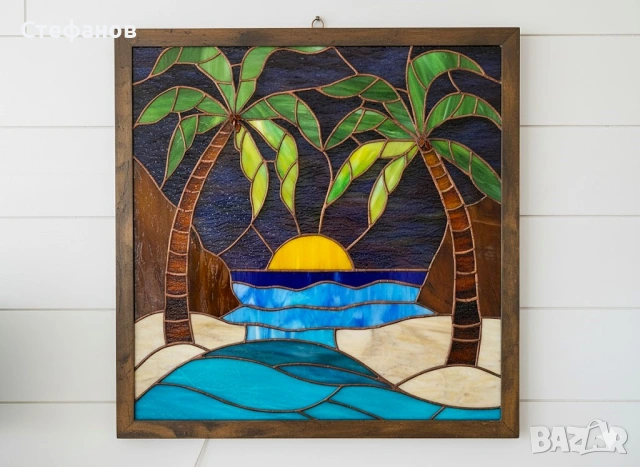 Светещо пано за стена, витраж, "Тифани"