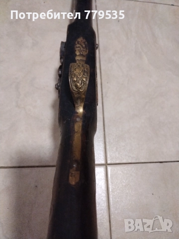 СТАРА РЕПЛИКА НА КРЕМЪЧНА ПУШКА, снимка 5 - Антикварни и старинни предмети - 52791849