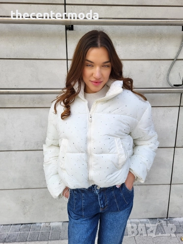 Бяло яке с камъни , снимка 5 - Якета - 52747269