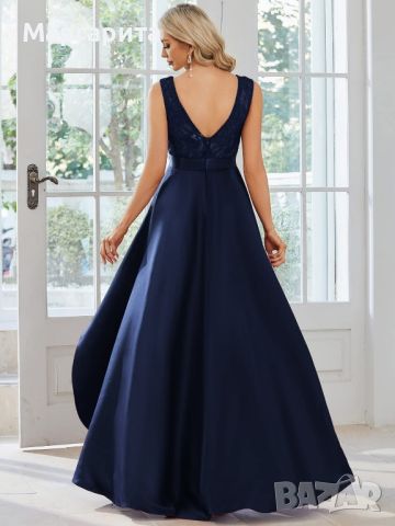 Ever-Pretty дамска официална рокля в синьо размер 40., снимка 3 - Рокли - 45837261