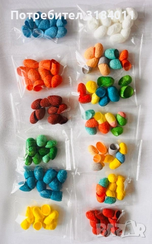 Оцветени копринени пашкули, снимка 5 - Декорация за дома - 53636199