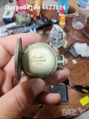 СТАР ДЖОБЕН СРЕБЪРЕН ЧАСОВНИК , снимка 5 - Джобни - 54289442