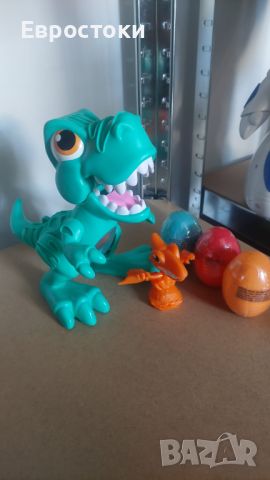 Играчка Play-Doh Dino Crew Crunchin' T-Rex за деца на 3 и повече години със забавни звуци на динозав, снимка 6 - Играчки за стая - 45919154