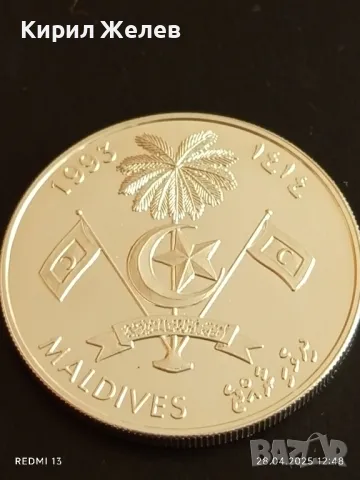 Сребърна монета 250 руфии 1993г. Малдивите XXVI Летни олимпийски игри Атланта 50116, снимка 7 - Нумизматика и бонистика - 50066049