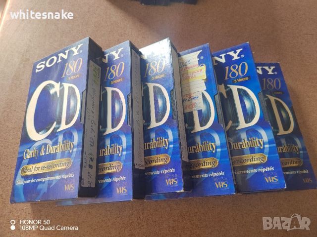 Лот Sony VHS CD-180 6 бр. , снимка 1 - Колекции - 46756341