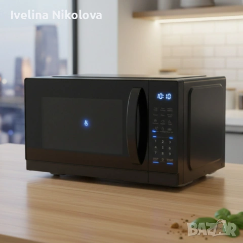 Микровълнова фурна MUHLER MO-7059D 25L, черна, дигитална, снимка 2 - Микровълнови - 53646942