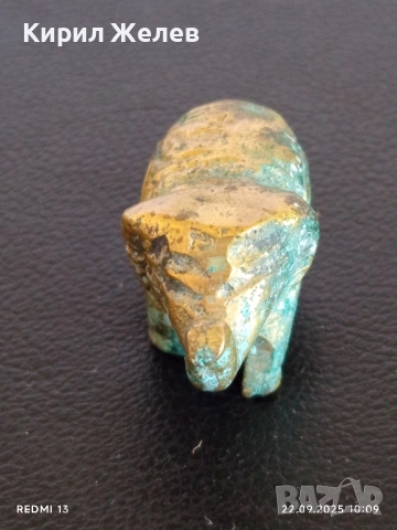 Старо бронзово слонче много красиво с орнаменти рядко за КОЛЕКЦИОНЕРИ 51055, снимка 3 - Други ценни предмети - 51792187