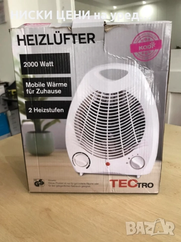 Отоплитена печка Tectro 2000W, снимка 5 - Отоплителни печки - 51768128