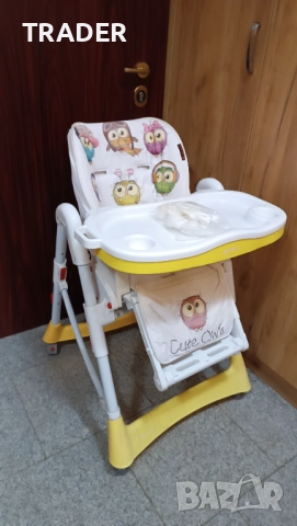 Детско столче стол за хранене Lorelli Primo Yellow Cute Owls, снимка 11 - Столчета за хранене - 41058288