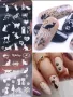STZ-N11 тясна плочка коте котки котета лапи лапички щампа шаблон за печат на нокти маникюр, снимка 1