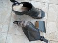 Дамски черни сандали на ток, естествена кожа, №40, снимка 1