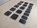 Пластмасови плочки с карбоново покритие - въглеродни влакна, 18 броя, снимка 1
