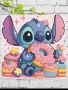 Стич stitch с поничка детски 5D гоблен диамантен картина мозайка за направа по схема с камъчета , снимка 1