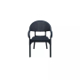 Градински стол от полипропилен с подлакътници - Черен, снимка 1 - Столове - 44979092