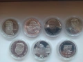 Лот от 7 различни български мат гланц сребърни монети , снимка 7