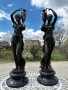 Масивен бронз (30 кг) – Чифт големи статуетки A. Carrier-Belleuse, 74 см, снимка 2
