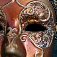 Винтидж венецианска маска , снимка 4 - Антикварни и старинни предмети - 45012508