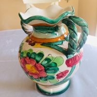 Красива винтидж ретро италианска ваза майолика, снимка 3 - Вази - 45491973