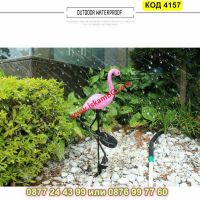 Градинска соларна лампа фламинго - КОД 4157, снимка 4 - Соларни лампи - 45510436
