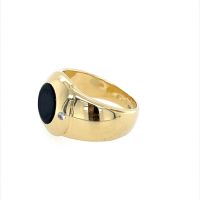 Златен мъжки пръстен 8,24гр. размер:65 14кр. проба:585 модел:23572-1, снимка 2 - Пръстени - 45408544