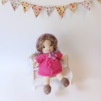 Плетени играчки, кукла ръчна изработка, подарък за момиче,  играчка ръчна изработка, снимка 3 - Кукли - 45387881