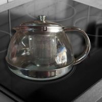 Стъклена кана за чай от неръждаема стомана с цедка за листа, снимка 7 - Сервизи - 45092049