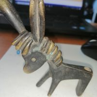 бронзова фигурка Walter Bosse Donkey Brass Figurine Pen Holder, Austria, 1950s, снимка 4 - Антикварни и старинни предмети - 45264201