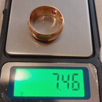 Царска Русия-златен пръстен 56 проба(14 карата) с инкрустиран натурален рубин, снимка 6 - Пръстени - 44942652
