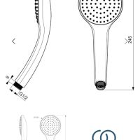 Нова душ слушалка черна Ideal Standard, снимка 8 - ВИК - 45373619