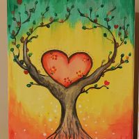 Картина 🌳 Дървото на приятелството ❤️, снимка 1 - Картини - 45102613