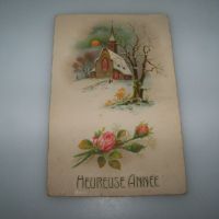 Стара френска новогодишна картичка, снимка 3 - Филателия - 45082833