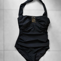 Черен цял бански , снимка 1 - Бански костюми - 44941979